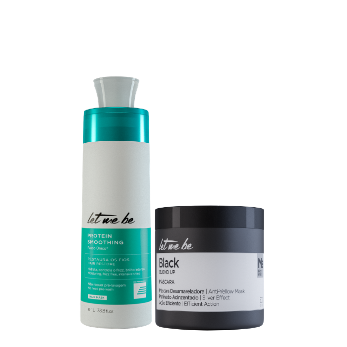 Proteinglättung Einzelschritt | 1L + Schwarze Maske - GEIFTE EFFECT | 500 g