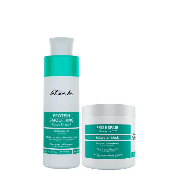 Proteinglättung Einzelschritt | 500 ml + BTX Pro Reparatur Ultra Mask | 500 g