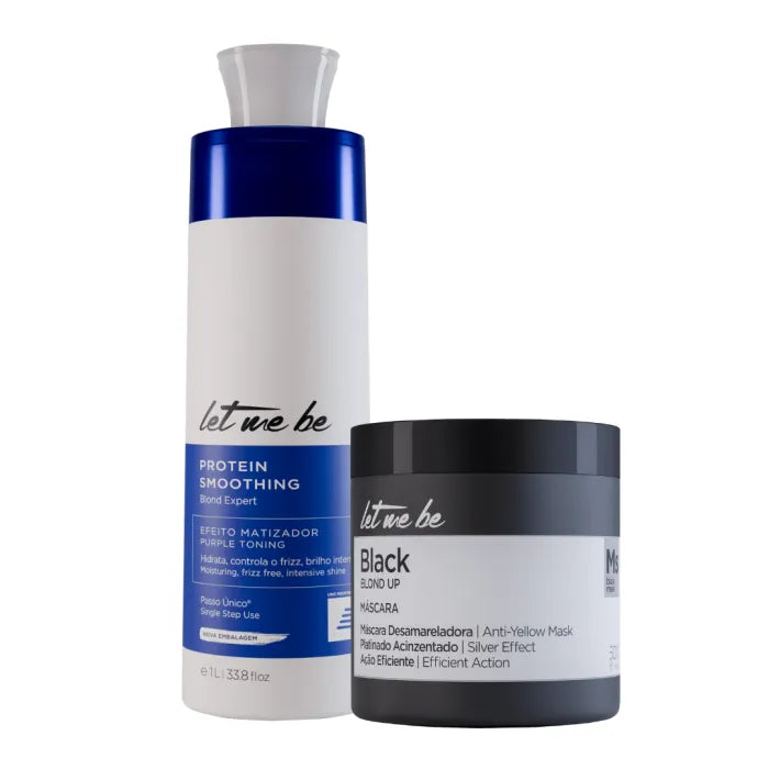 Blonde Expertenschritt -Glattung | 1L + Schwarze Maske - GEIFTE EFFECT | 500 g