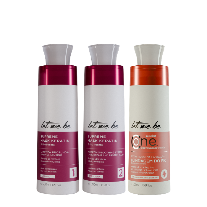 Oberste Glattung Kit Mask Keratin | 2x500ml+ Kauter eine Kauterisierung - Lass mich | 500 ml