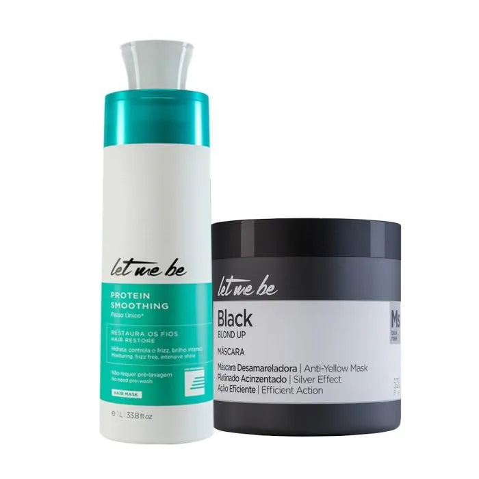 Proteinglättung Einzelschritt | 1L + Schwarze Maske - GEIFTE EFFECT | 500 g