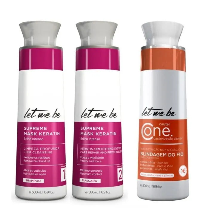 Oberste Glattung Kit Mask Keratin | 2x500ml+ Kauter eine Kauterisierung - Lass mich | 500 ml