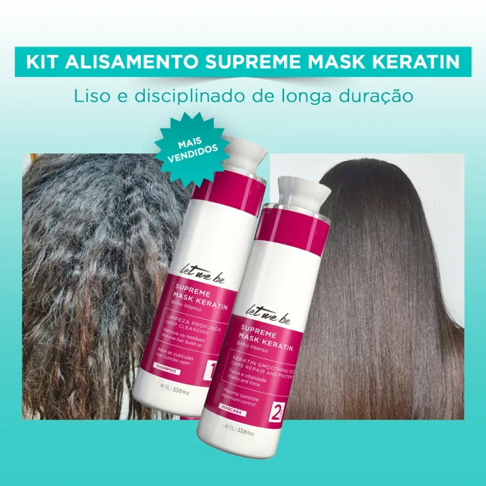 Oberste Glattung Kit Mask Keratin | 2x1l