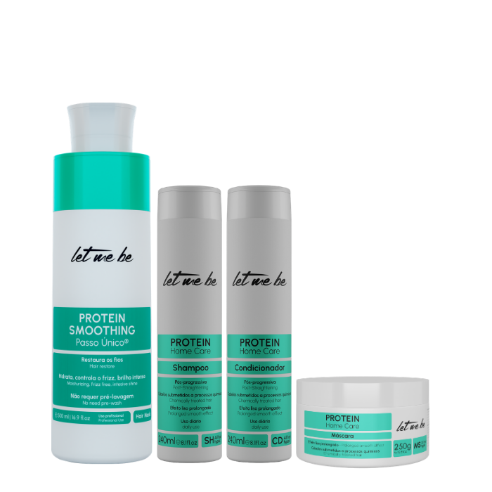 Proteinglättung Einzelschritt | 500 ml + Protein Home Care Kit - Liso länger | Postprogressiv