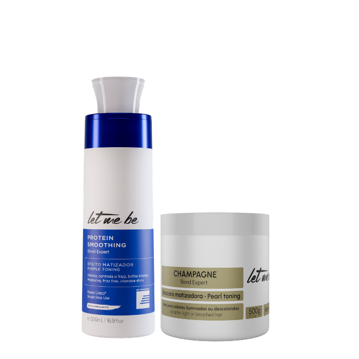 Blonde Expertenschritt -Glattung | 500 ml + Champagnermaske - Perlly Effect | 500 g