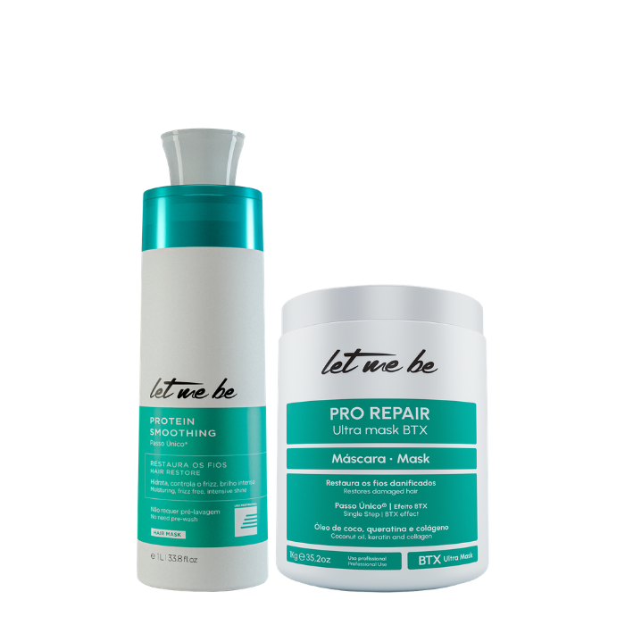 Proteinglättung Einzelschritt | 1L + BTX Pro Reparatur Ultra Mask | 1 kg