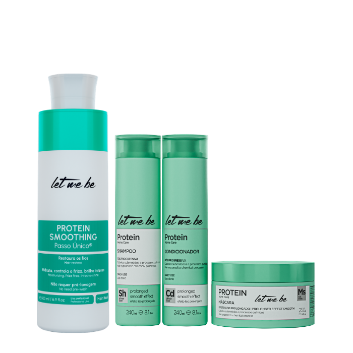 Proteinglättung Einzelschritt | 500 ml + Protein Home Care Kit - Liso länger | Postprogressiv