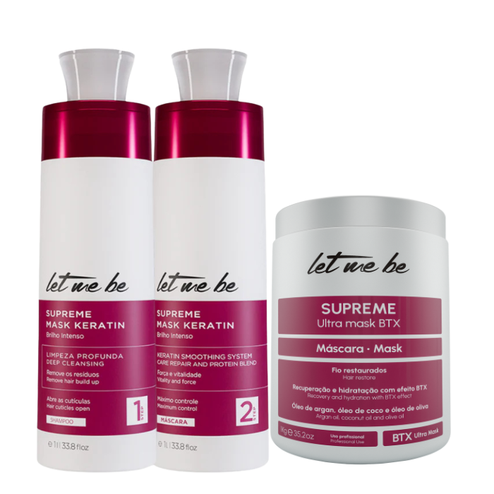 Oberste Glattung Kit Mask Keratin | 2x1l + BTX Supreme Ultra Mask | 1 kg