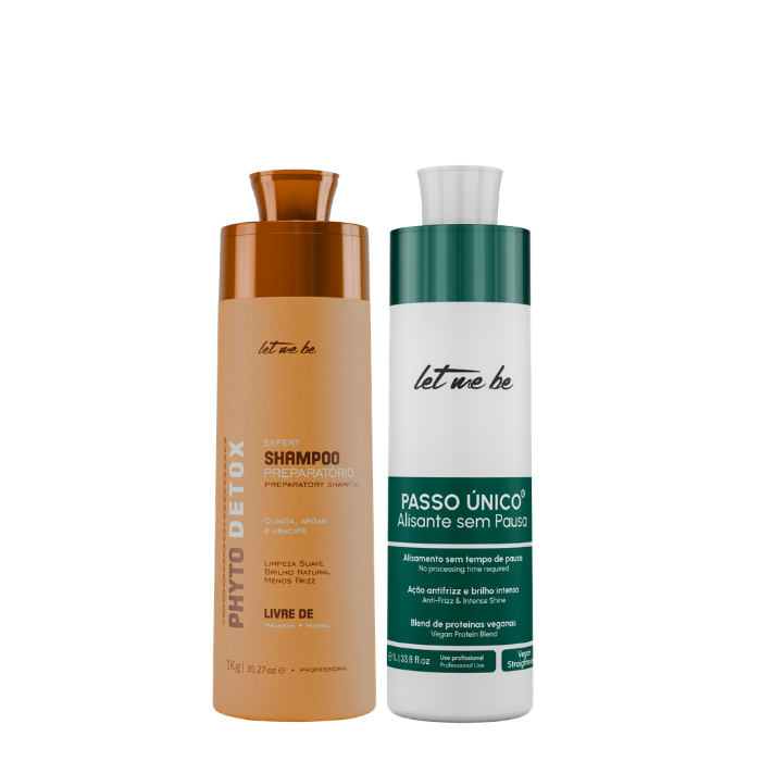Phyto Detox Vorbereitungsshampoo | 1 L + Passo Único – Ohne Wartezeit (Vegan) | 1 L
