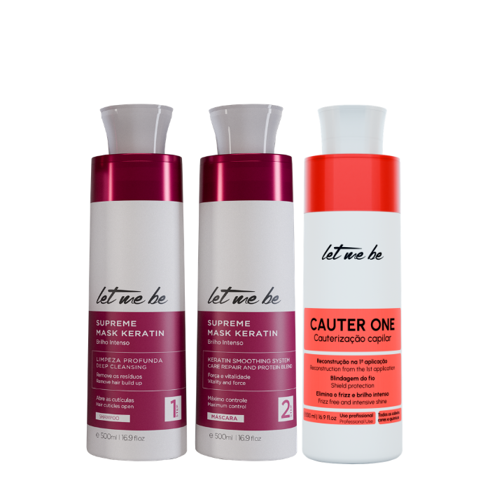 Oberste Glattung Kit Mask Keratin | 2x500ml+ Kauter eine Kauterisierung - Lass mich | 500 ml